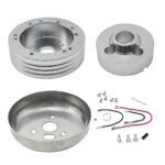 GSTP 5 & 6 Hole Steering Wheel Polished Hub Adapter for Flaming River,Ididit,GM,Chevy - 圖片 2
