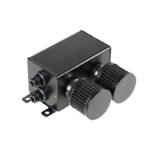 1200ml 1.2L Twin Baffle Dual Filter Engine Oil Catch Can Tank Reservoir AN10 (Polished)