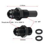 6 AN x 1/4NPS Transmission Oil Cooler Adapter Fittings For GM 1997-2007 4L80E (Pack Of 2) - Сурет 2