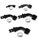 2PCS 4AN 6AN 8AN 10AN 12AN 0°/45°/90°/180° Push Lock Hose End Fitting Fuel Line Adaptor - Сурет 3