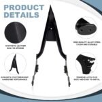 ⁦22" Motorcycle Sissy Bar Backrest Pad Compatible with Harley Touring Models (2009-2024）⁩ - الصورة ⁦4⁩