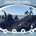 ⁦22" Motorcycle Sissy Bar Backrest Pad Compatible with Harley Touring Models (2009-2024）⁩ - الصورة ⁦6⁩
