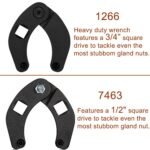 Adjustable Gland Nut Wrench 1266 +7463 Spanner Tool Set for Hydraulic Cylinder - Сурет 12