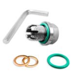 M12.1-1.25 x 15mm Oil Drain Plug Oversize Piggyback, Stainless Steel Self Tapping Oil Pan Thread Repair Kit with O-Ring - Сурет 4