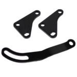 SBC Black Power Steering Pump Mounting Bracket SWP LWP Saginaw GM SB Chevy 350 - Billede 7
