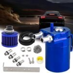 Upgraded Baffled Oil Catch Can with Breather Filter Kit Aluminum Oil Reservoir Tank with 3/8" Strengthened NBR Fuel Line - Ảnh 8
