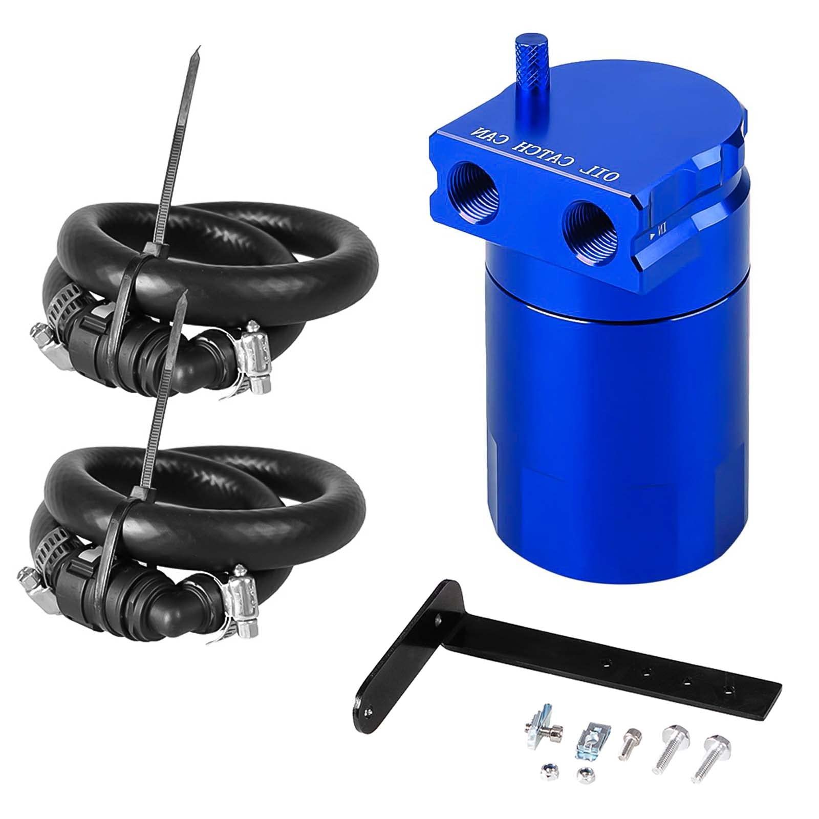 SKU-02-Blue Aluminum Oil Catch Can Kit Oil Separator Reservoir Tank for Ford F150 2.7EB 3.5EB 5.0 Passenger Side 2011-2019 - Billede 1