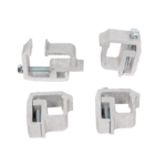 4 PCS Truck Cap Topper Camper Shell Mounting Clamps Heavy Duty Aluminum Silver - Billede 7