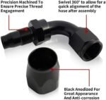 2PCS AN4/AN6/AN8/AN10/AN12 Swivel Hose End Fitting Adapter For Oil/Fuel/Gas Hose Line - Сурет 5