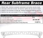 Rear Lower Control Arm Subframe Brace Tie Bar Kit For 92-95 Honda Civic EG - Ảnh 18