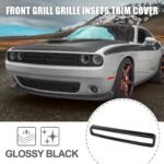 2PCS Front Grill Grille Insert Cover Trim for Dodge Challenger 2015-2023 Accessories - Ảnh 3