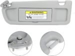 Left Driver & Right Passenger Side Sun Visor for Honda Civic 2006-2011 Light Gray 83280-SNA-A01ZC – Vaizdas 3