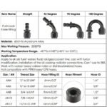 2PCS 4AN 6AN 8AN 10AN 12AN 0°/45°/90°/180° Push Lock Hose End Fitting Fuel Line Adaptor - Сурет 8