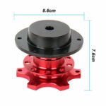 Universal Sports Steering Wheel Quick Release Snap Off Boss Kit Hub Adapter Red – Vaizdas 2