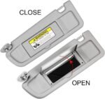 Left Driver & Right Passenger Side Sun Visor for Honda Civic 2006-2011 Light Gray 83280-SNA-A01ZC – Vaizdas 5