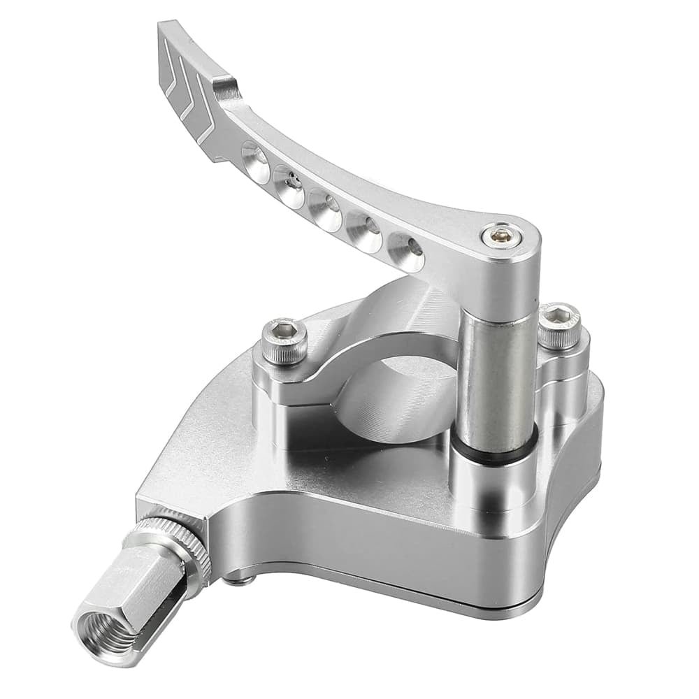 silver Billet Thumb Throttle Assembly For Yamaha Raptor 350 660 700 Banshee 350 YFZ450 - Image 1
