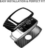 T-carbon Real Carbon Fiber Key Fob Cover Compatible with Mercedes Benz. - Ảnh 4