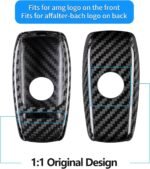 T-carbon Real Carbon Fiber Key Fob Cover Compatible with Mercedes Benz. - Ảnh 6