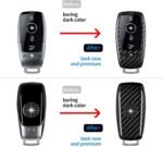 T-carbon Real Carbon Fiber Key Fob Cover Compatible with Mercedes Benz. - Ảnh 5